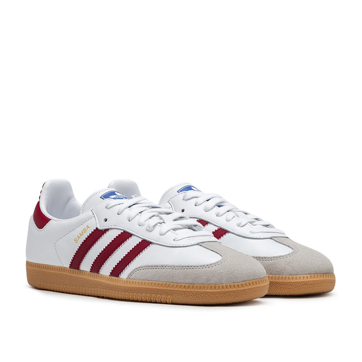 adidas Samba OG (wit / donkerrood)