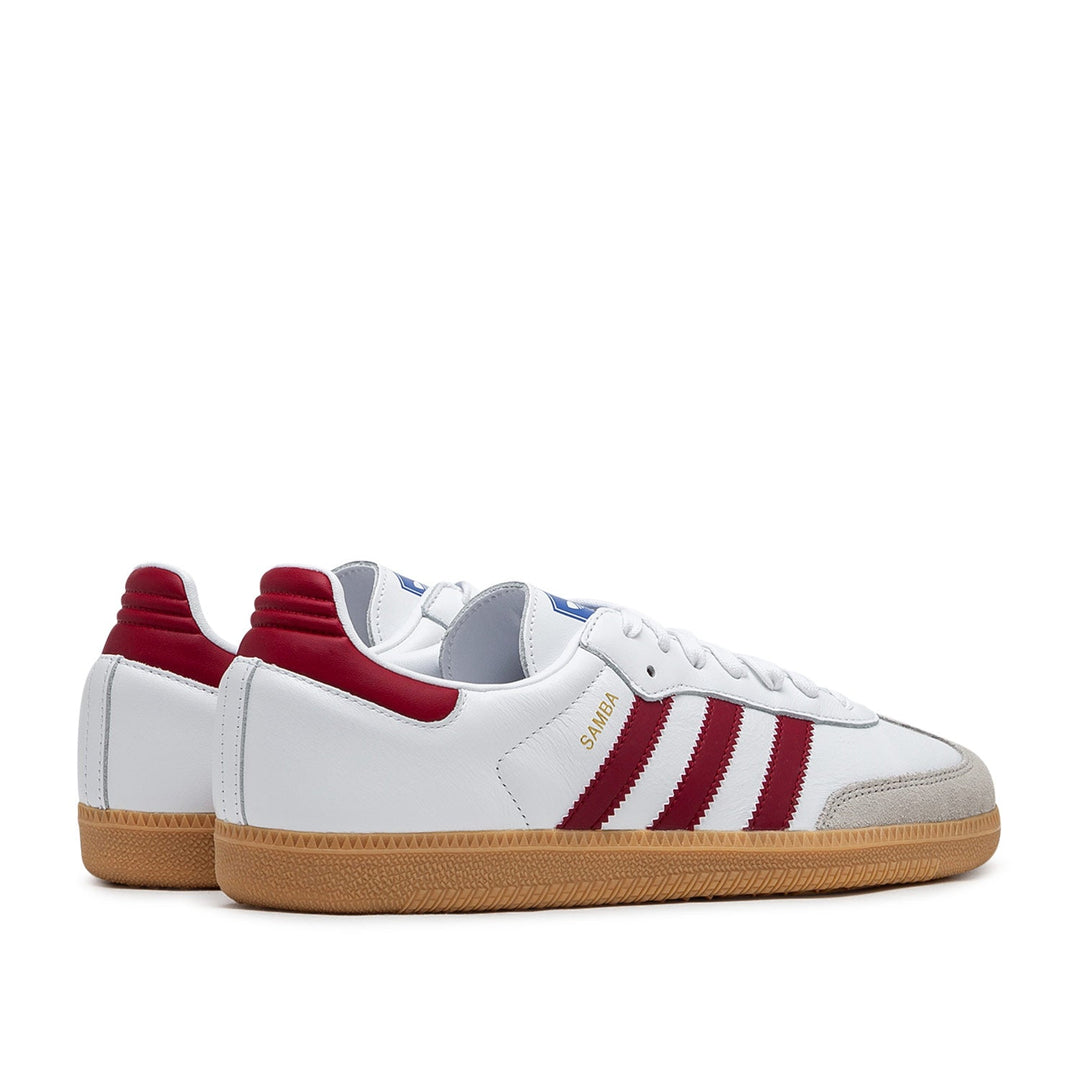 adidas Samba OG (wit / donkerrood)