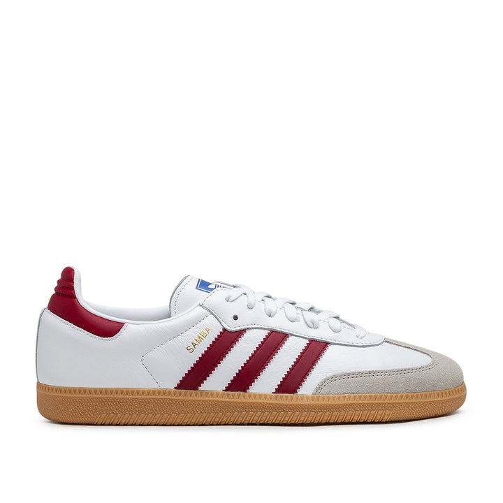 adidas Samba OG (wit / donkerrood)