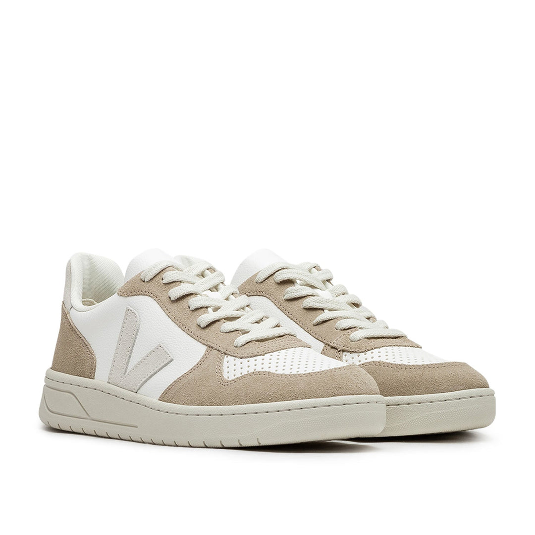 Veja V-10 Leer (Beige / Bruin)