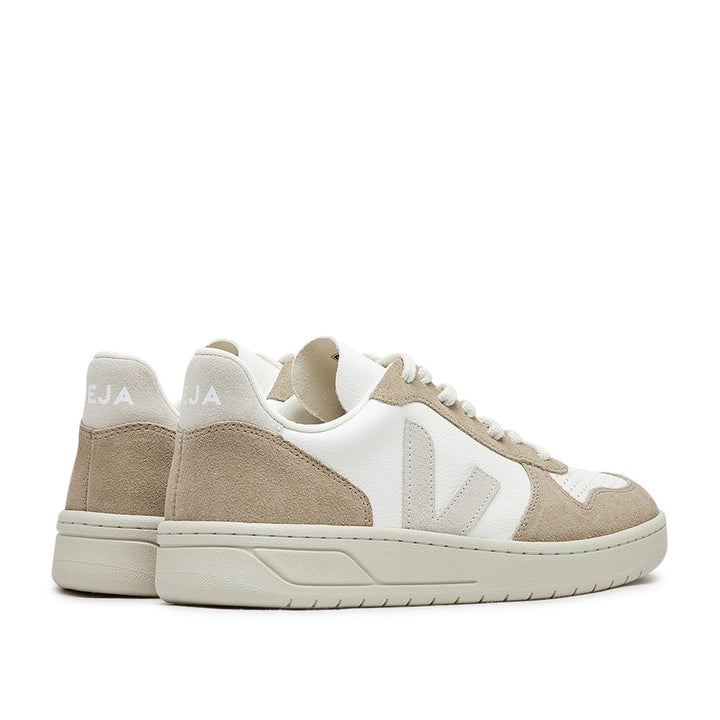 Veja V-10 Leer (Beige / Bruin)