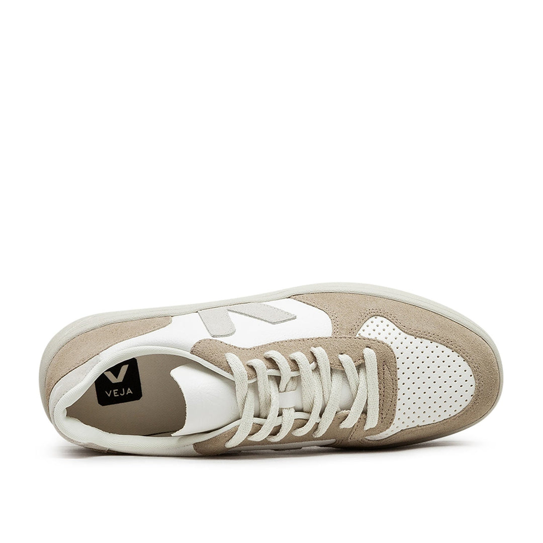 Veja V-10 Leer (Beige / Bruin)