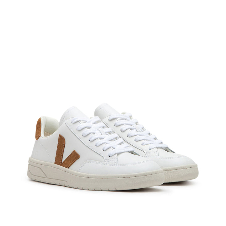 Veja WMNS V-12 Leer (Wit / Bruin)