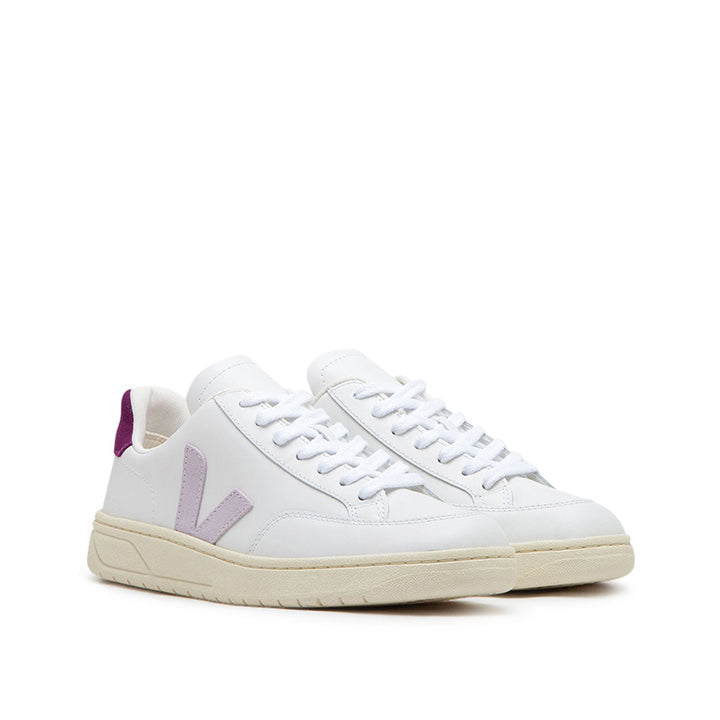 Veja WMNS V-12 Leather (Wit / Roze)