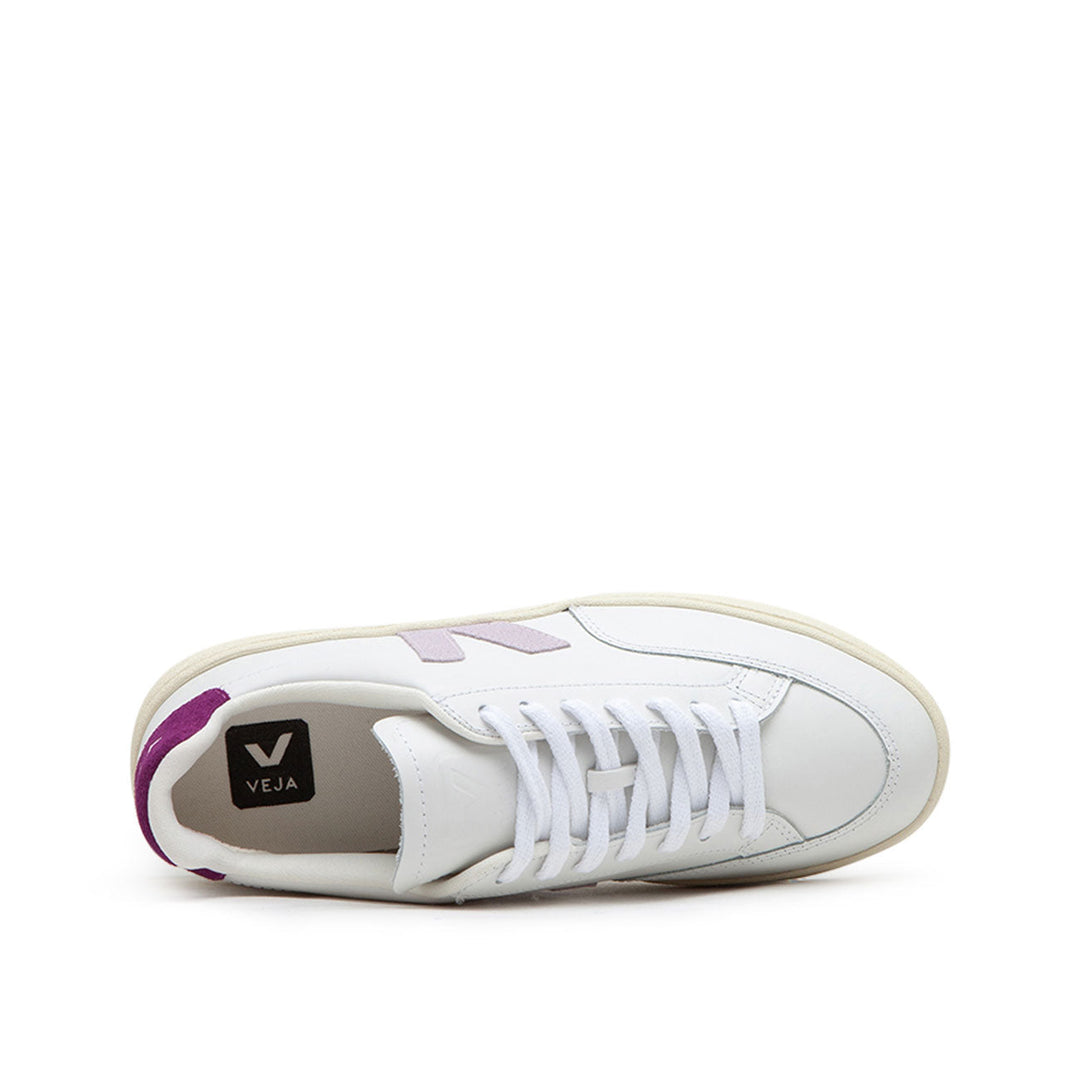 Veja WMNS V-12 Leather (Wit / Roze)