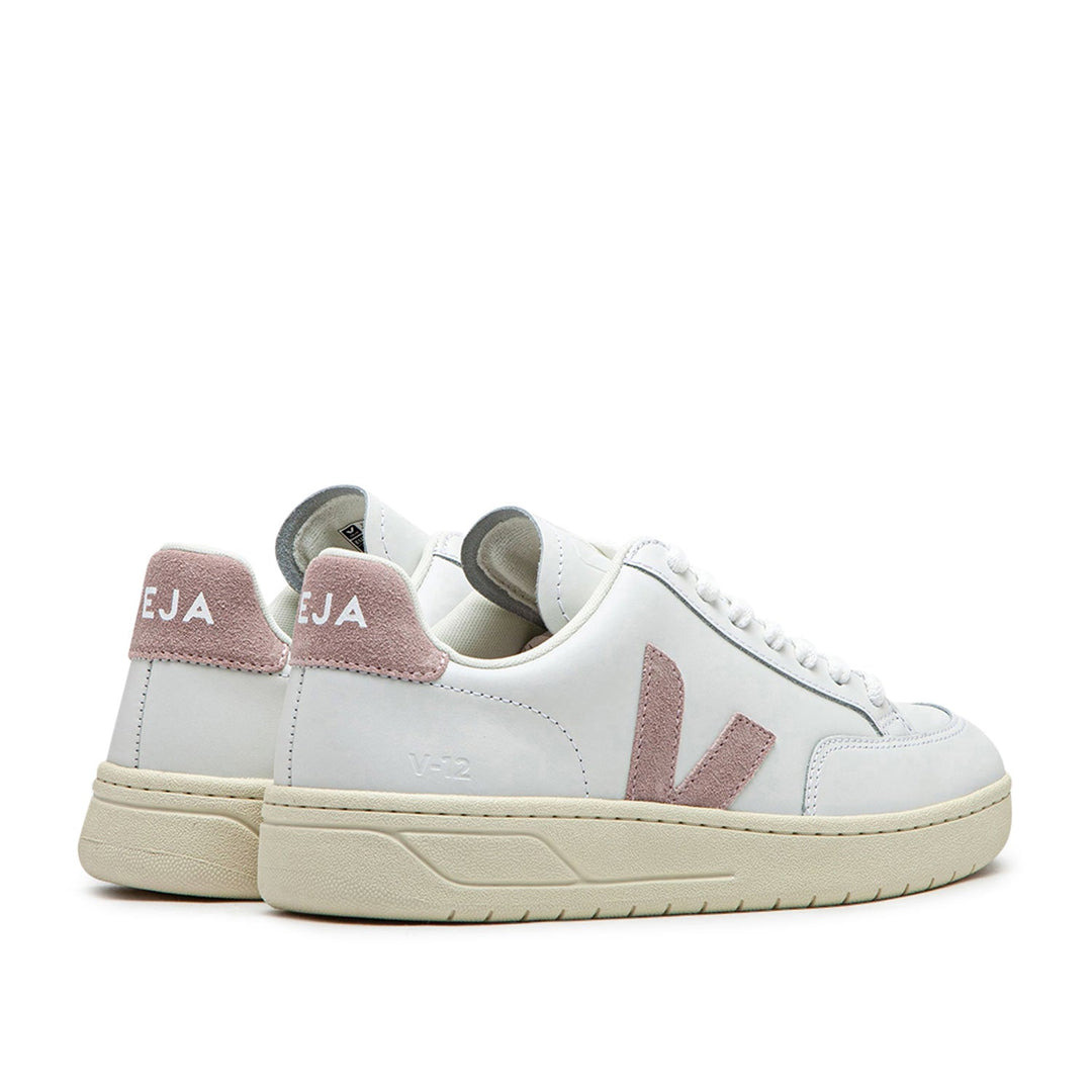 Veja WMNS V-12 Leather (Wit / Roze)