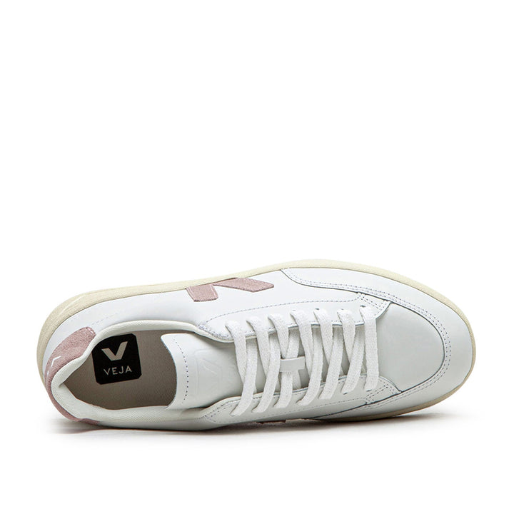 Veja WMNS V-12 Leather (Wit / Roze)